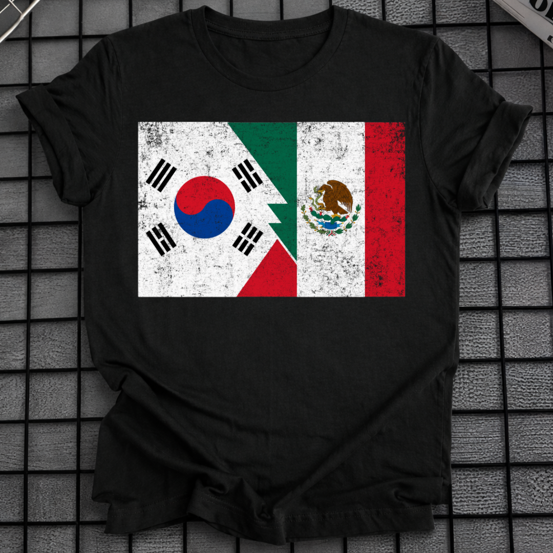 KOREAN MEXICAN FLAGS T-SHIRT