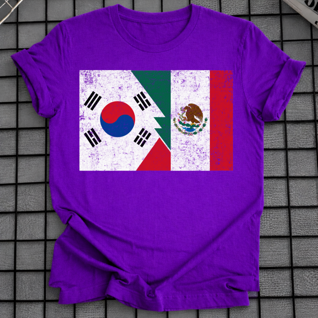 KOREAN MEXICAN FLAGS T-SHIRT