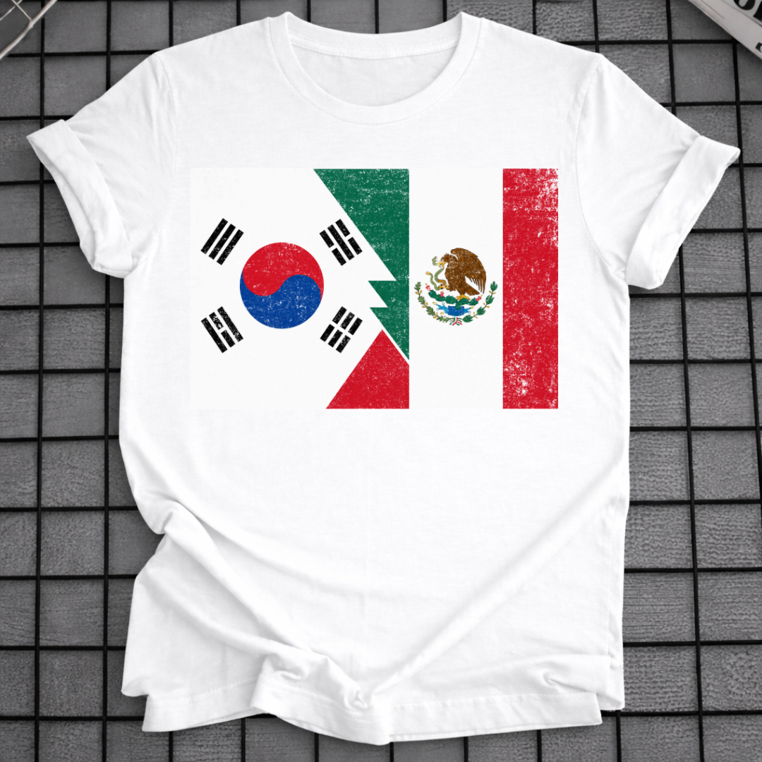 KOREAN MEXICAN FLAGS T-SHIRT