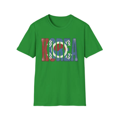 KOREA Flag Graphic T-Shirt — Retro Korean Flag Travel Tee