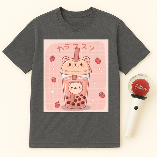 STRAWBERRY BOBA BEAR UNISEX T-SHIRT