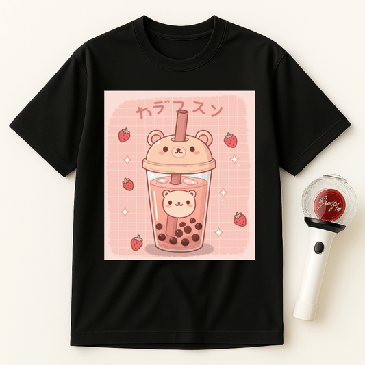 STRAWBERRY BOBA BEAR UNISEX T-SHIRT