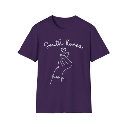 South Korea Love Hand Gesture Unisex Softstyle T-Shirt