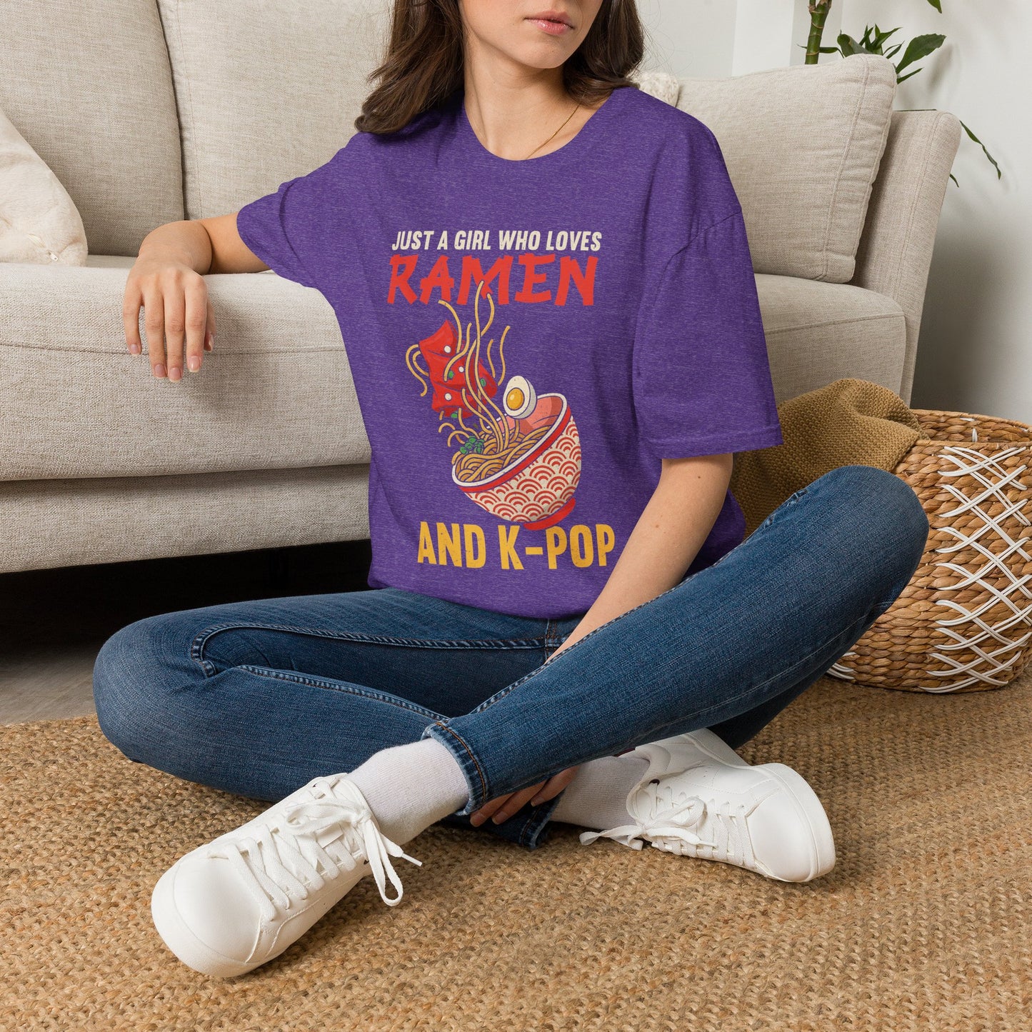 Ramen & K-Pop T-Shirt, Fun Graphic Tee for Foodies, Anime Lovers, Unique Gift for Birthdays, Casual Wear, Pop Culture Apparel
