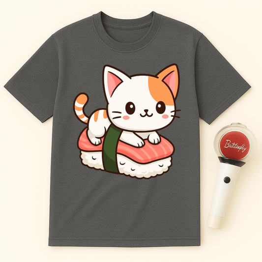 KAWAII SUSHI CAT ROLL UNISEX T-SHIRT