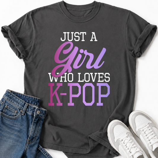 K-POP GIRL TYPOGRAFIE T-SHIRT
