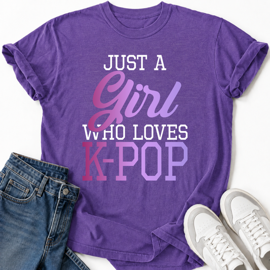K-POP GIRL TYPOGRAFIE T-SHIRT