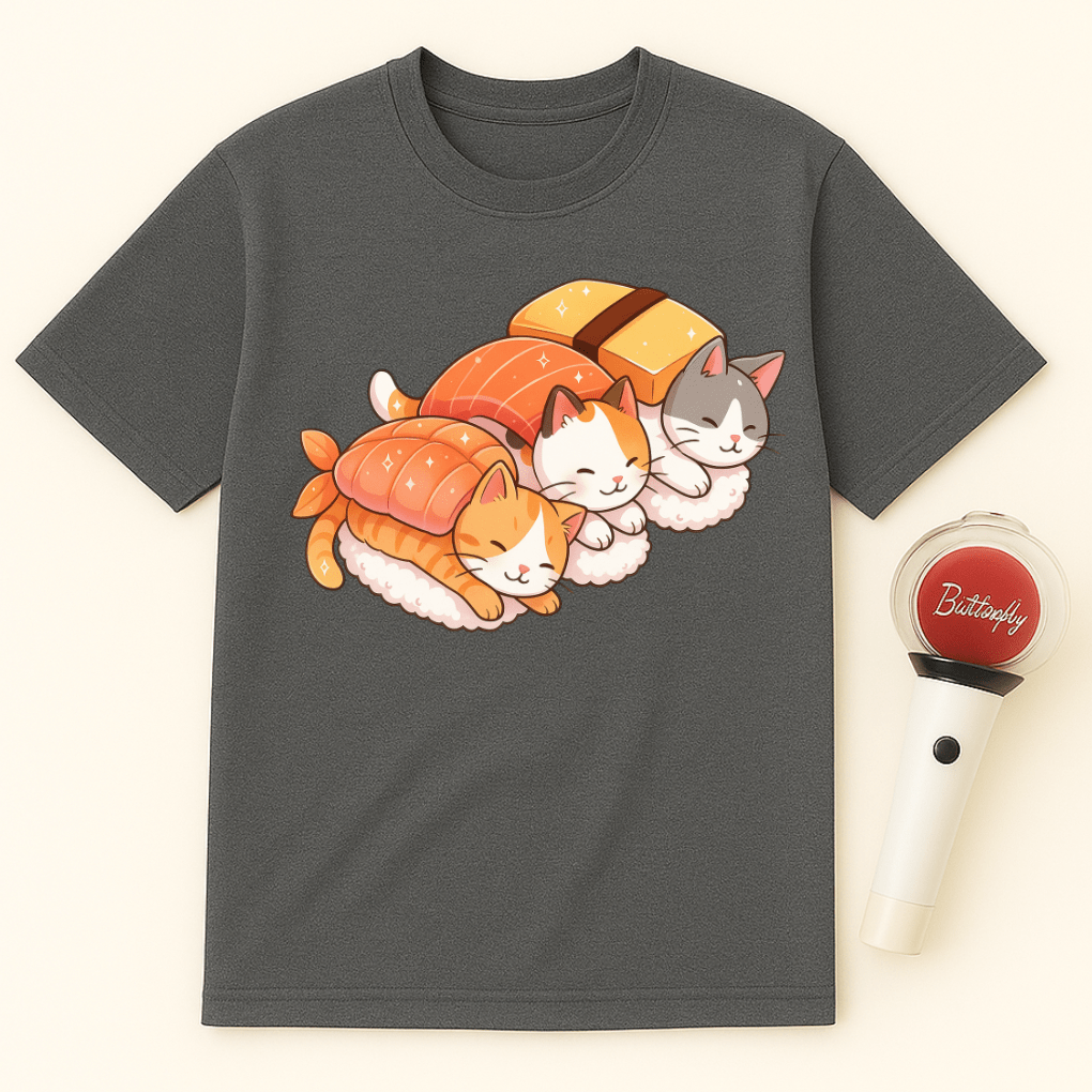 SUSHI CAT TRIO UNISEX T-SHIRT