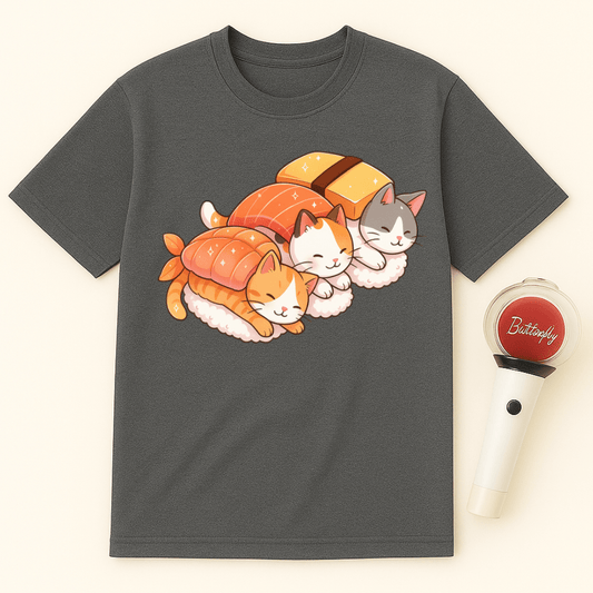 SUSHI CAT TRIO UNISEX T-SHIRT