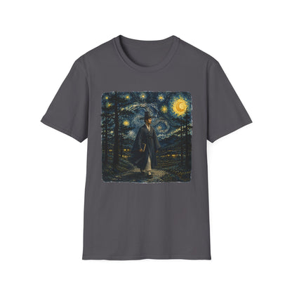 Starry Night Cowboy T-Shirt — Van Gogh Style Western Art Tee