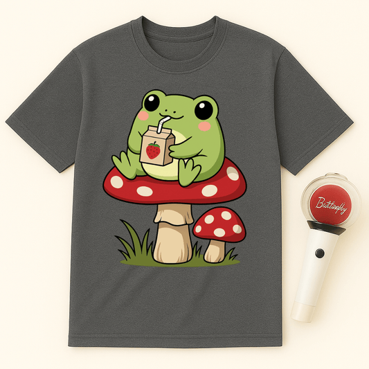 FROG MUSHROOM STRAWBERRY MILK UNISEX T-SHIRT