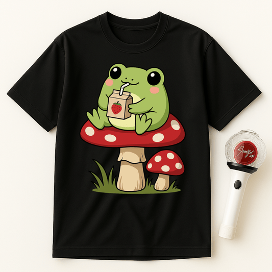 FROG MUSHROOM STRAWBERRY MILK UNISEX T-SHIRT
