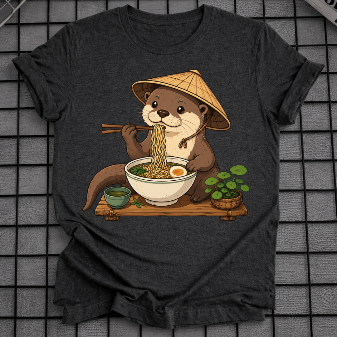 JAPANISCHES OTTER-NUDELKUNST-T-SHIRT