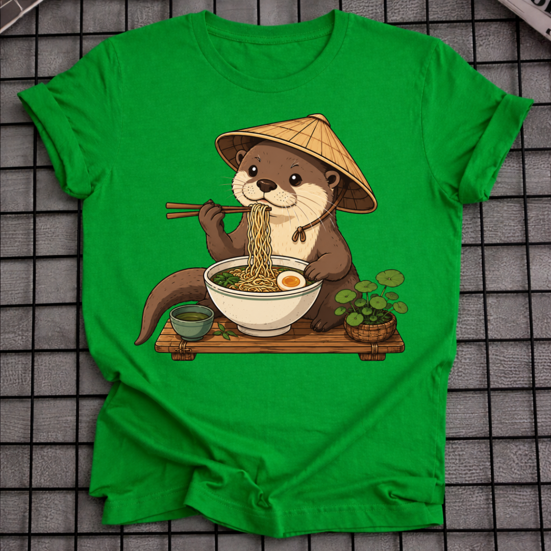JAPANISCHES OTTER-NUDELKUNST-T-SHIRT