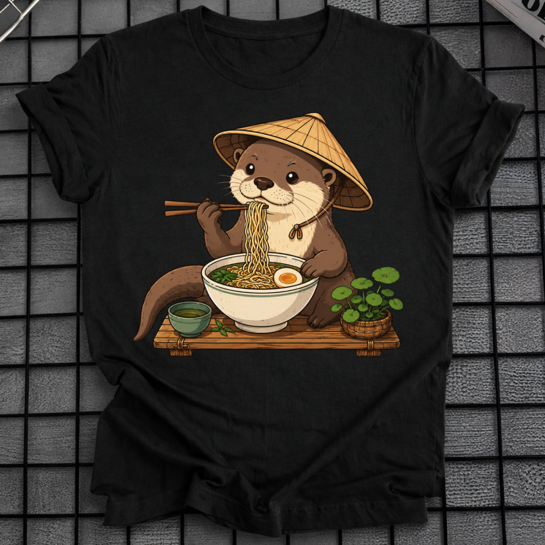 JAPANISCHES OTTER-NUDELKUNST-T-SHIRT