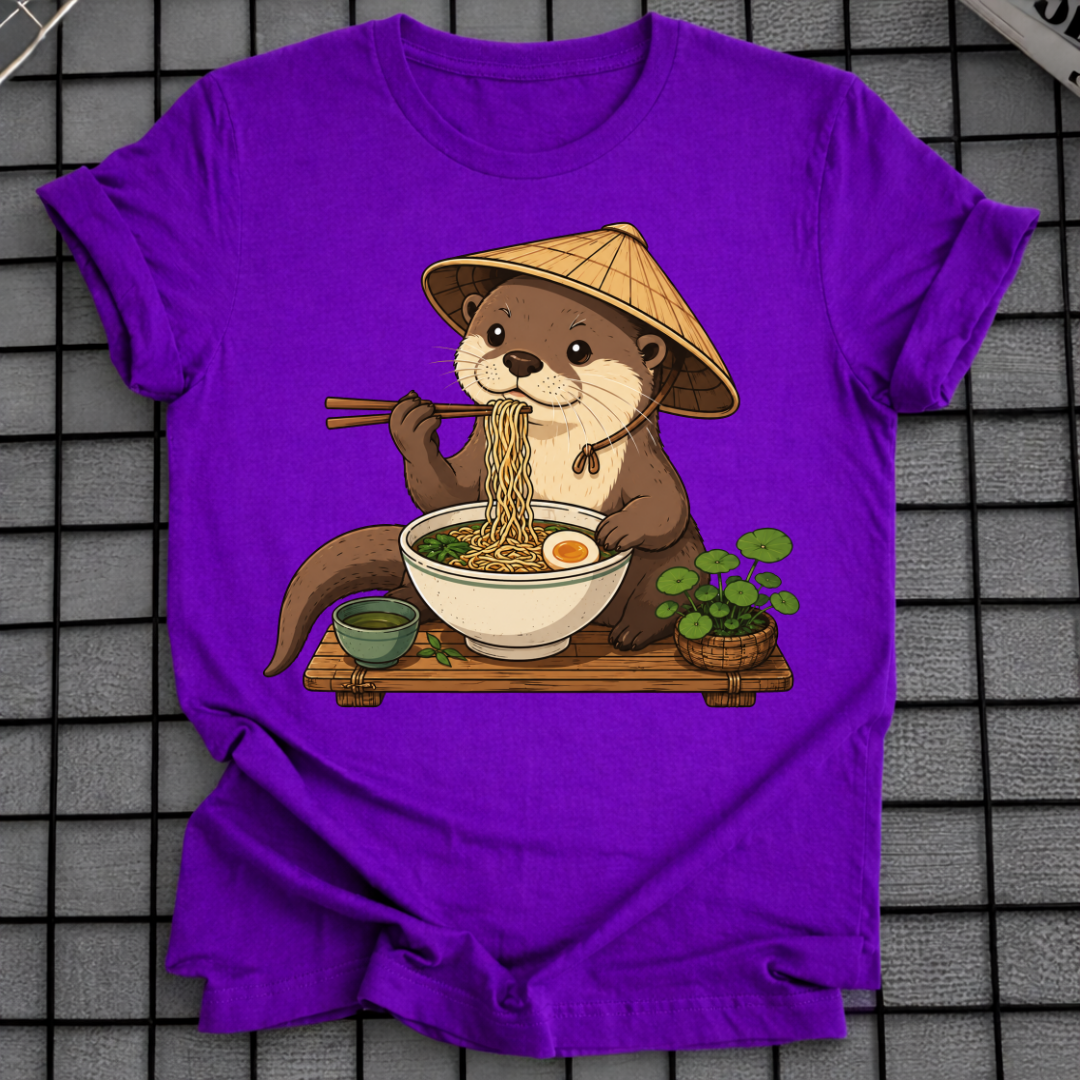 JAPANISCHES OTTER-NUDELKUNST-T-SHIRT