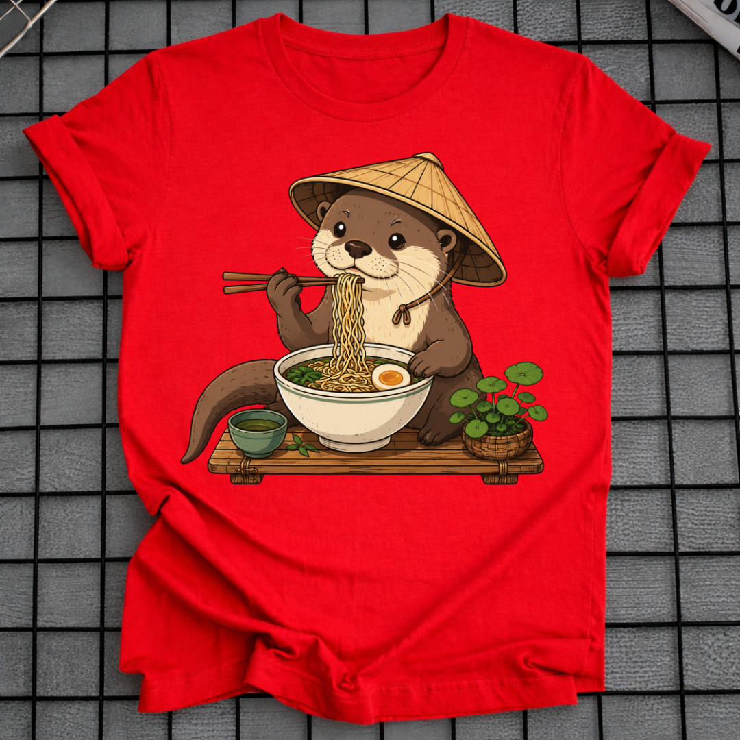 JAPANISCHES OTTER-NUDELKUNST-T-SHIRT