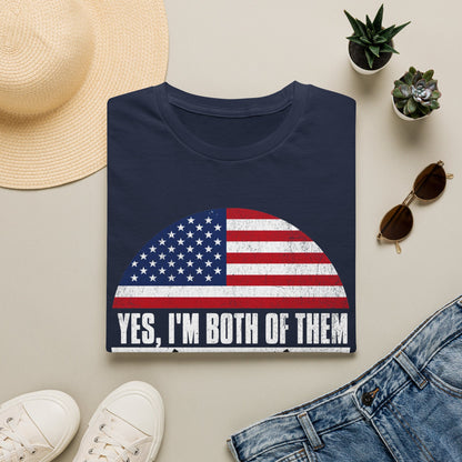 Yes, I'm Both of Them T-Shirt — USA & South Korea Flag Dual Heritage Tee