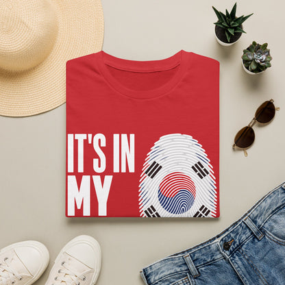 It's In My DNA T-Shirt — Korean Flag Fingerprint Tee