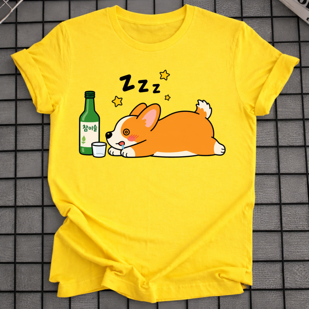 SLEEPY SOJU CORGI T-SHIRT