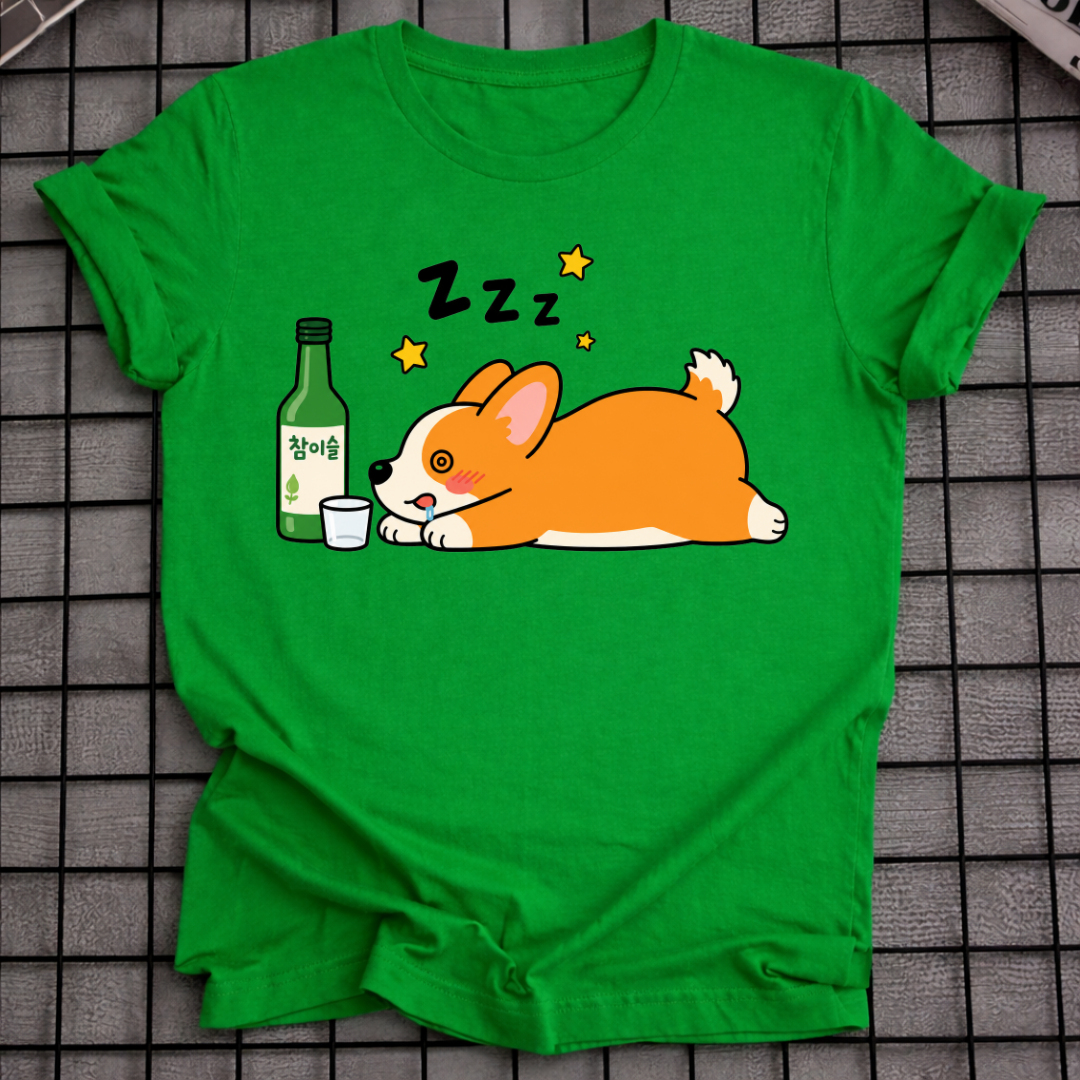 SLEEPY SOJU CORGI T-SHIRT