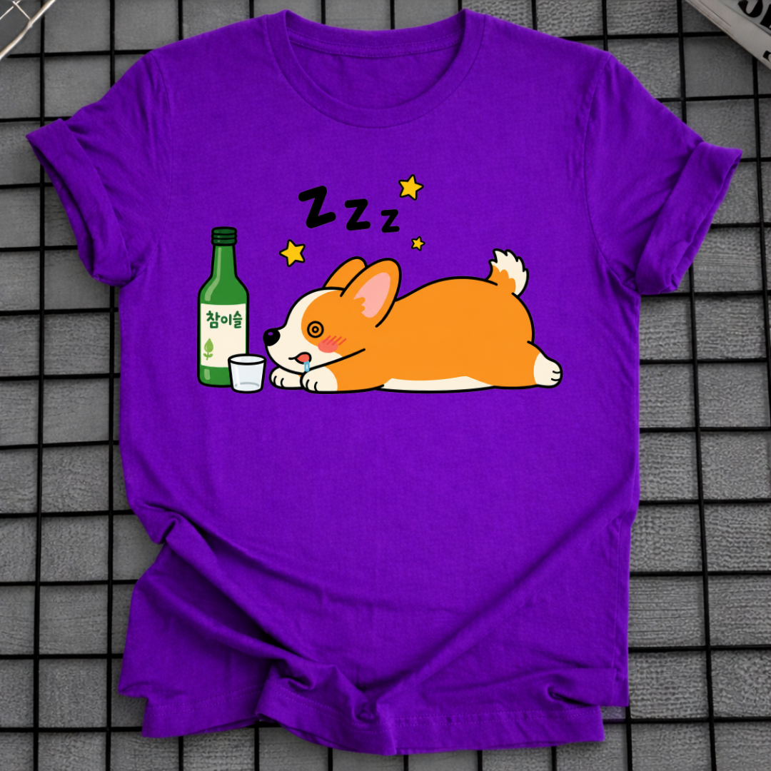 SLEEPY SOJU CORGI T-SHIRT