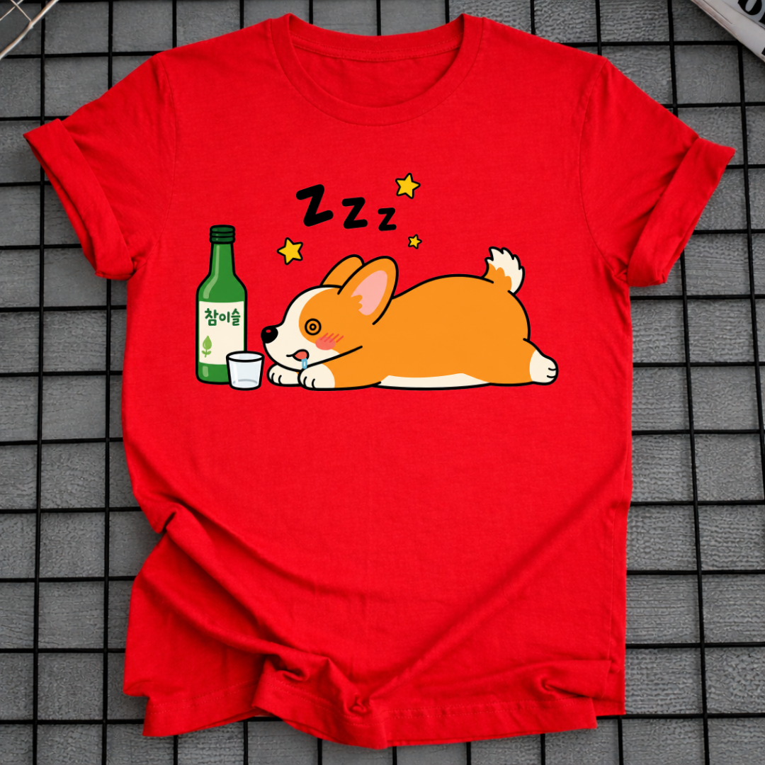SLEEPY SOJU CORGI T-SHIRT