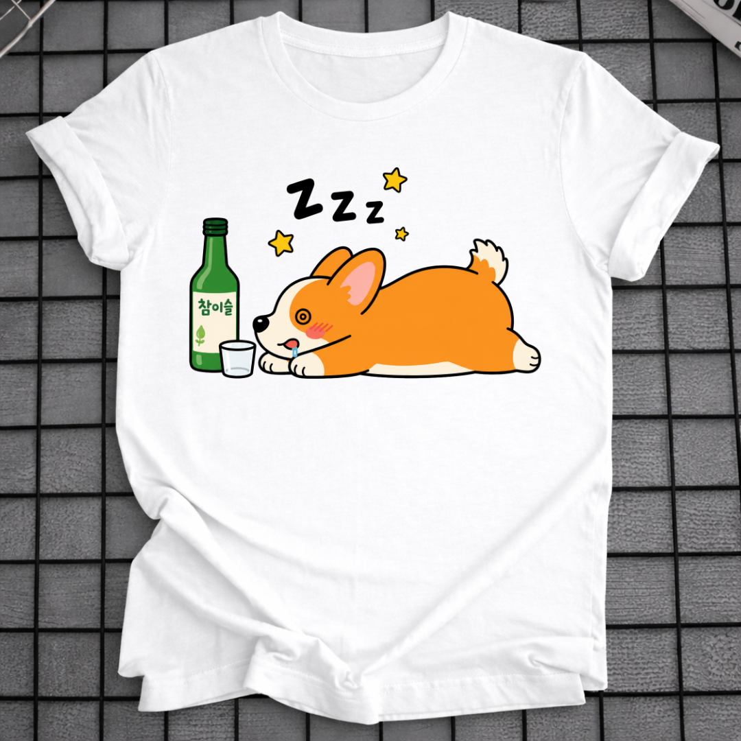 SLEEPY SOJU CORGI T-SHIRT