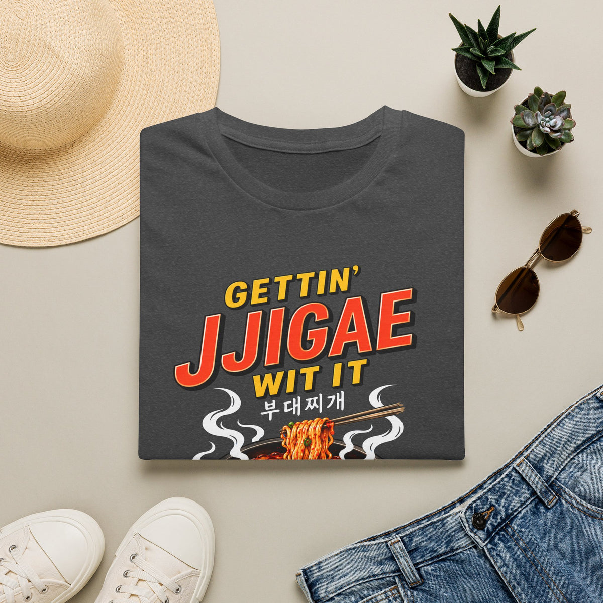 T-Shirt — "Gettin' Jjigae Wit It" Korean Stew Graphic Tee