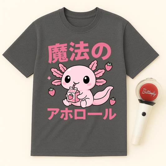 AXOLOTL STRAWBERRY MILK UNISEX T-SHIRT