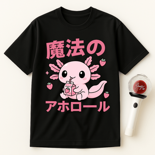 AXOLOTL STRAWBERRY MILK UNISEX T-SHIRT