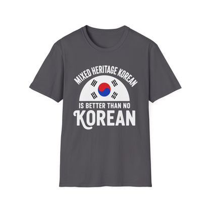 Korean Heritage T-Shirt — "Mixed Heritage Korean" Flag Design