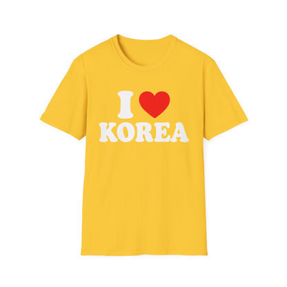 I  Korea T-Shirt — Retro Love Korea Tee for Travelers & K-Style Fans