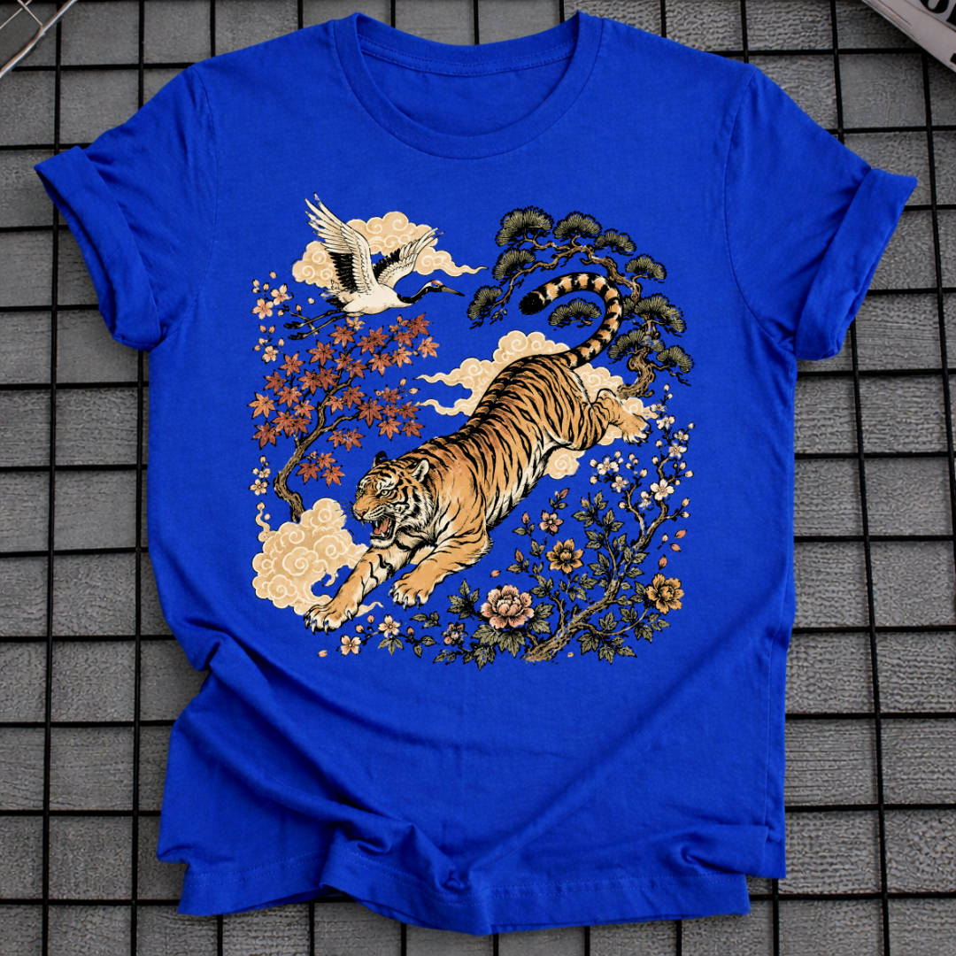 TIGER & CRANE JAPANESE ART T-SHIRT