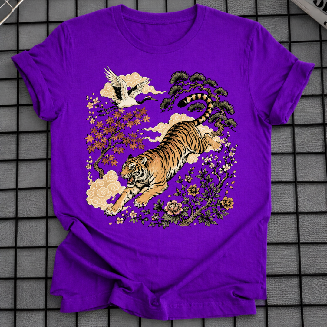 TIGER & CRANE JAPANESE ART T-SHIRT