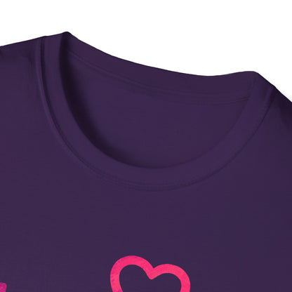Unisex Softstyle T-Shirt with Heart Hand Design - Perfect for K-Pop Fans, Love Celebrations & Everyday Wear