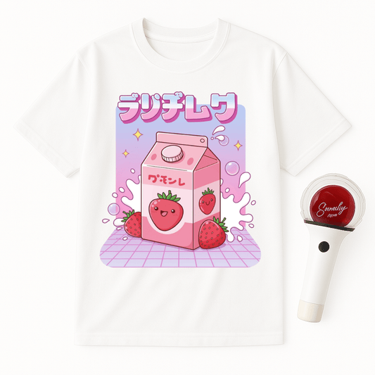 KAWAII STRAWBERRY MILK CARTON UNISEX T-SHIRT