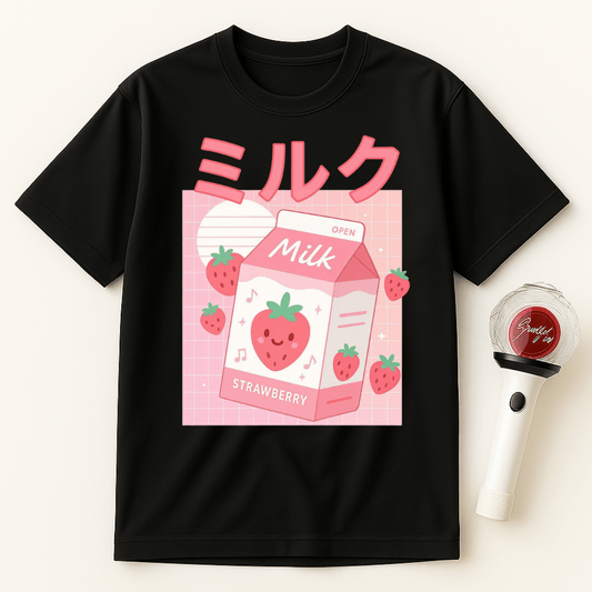 KAWAII STRAWBERRY MILK CARTON UNISEX T-SHIRT