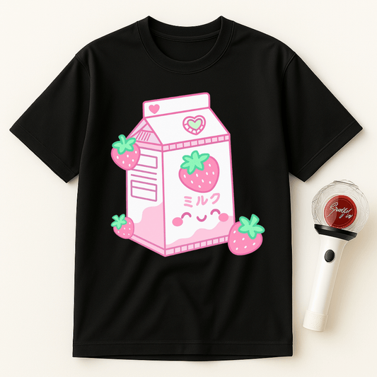STRAWBERRY MILK CARTON UNISEX T-SHIRT