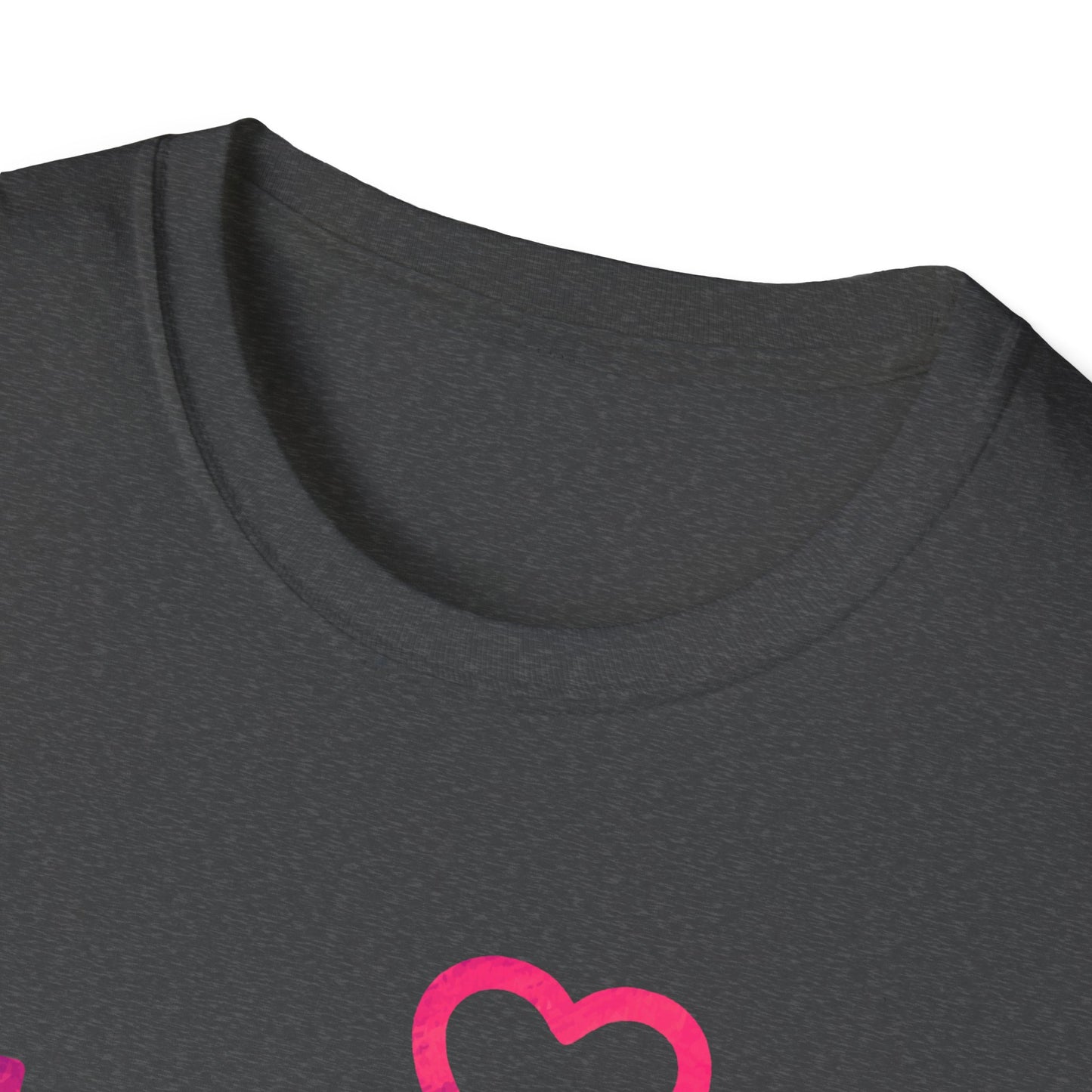 Unisex Softstyle T-Shirt with Heart Hand Design - Perfect for K-Pop Fans, Love Celebrations & Everyday Wear
