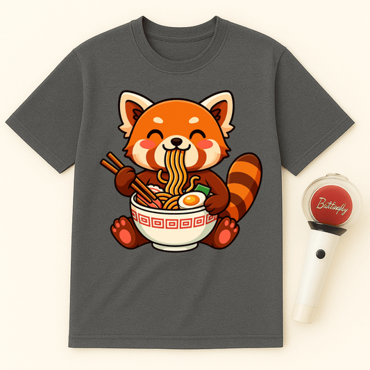 RED PANDA EATING RAMEN UNISEX T-SHIRT