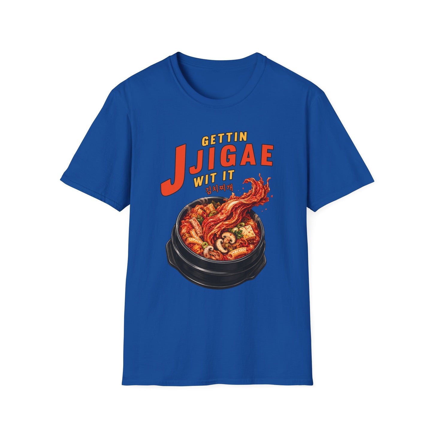 Jjigae T-Shirt — "Gettin Jjigae Wit It" Spicy Korean Stew Graphic Tee