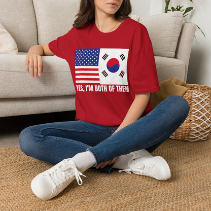 USA & South Korea Flag T-Shirt — "Yes, I'm Both of Them" Patriotic Korean-American Tee