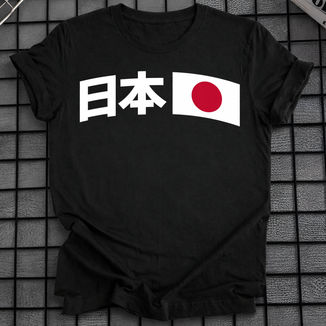 JAPAN-FLAGGEN-T-SHIRT