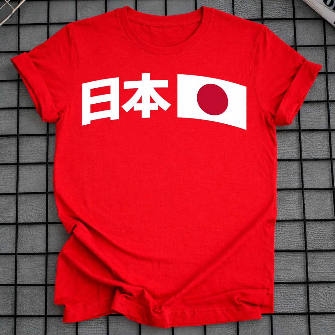 JAPAN-FLAGGEN-T-SHIRT