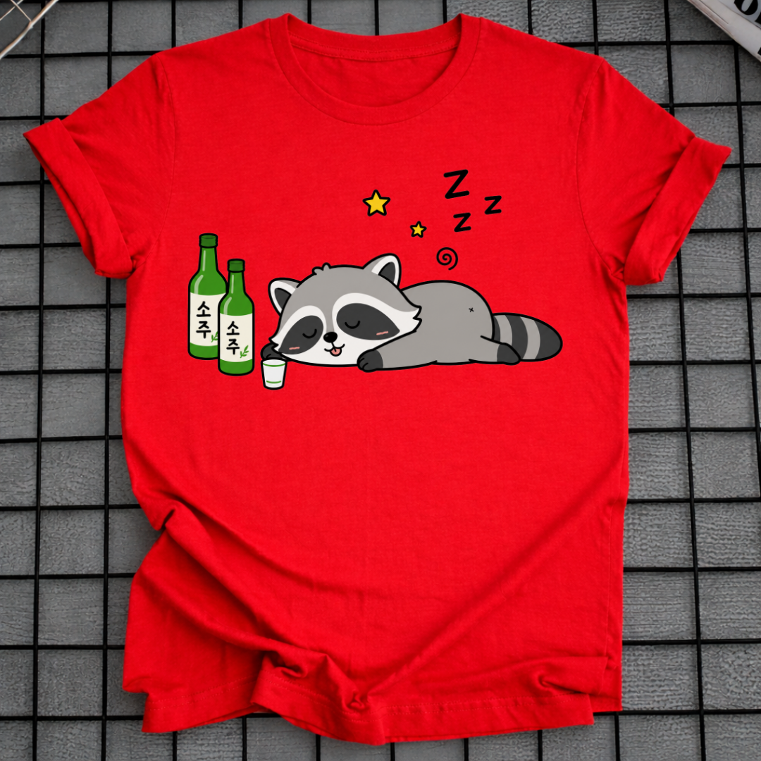 SLEEPING RACCOON SOJU T-SHIRT
