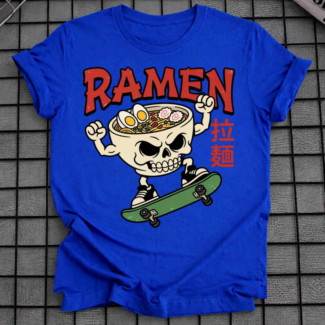 RAMEN SCHÄDEL SKATEBOARD T-SHIRT