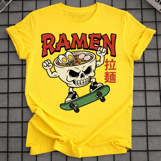 RAMEN SKULL SKATEBOARD T-SHIRT