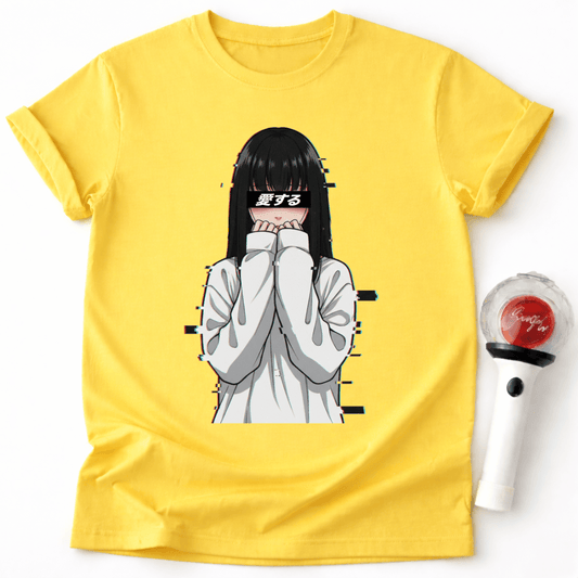 SHY ANIME GIRL T-SHIRT