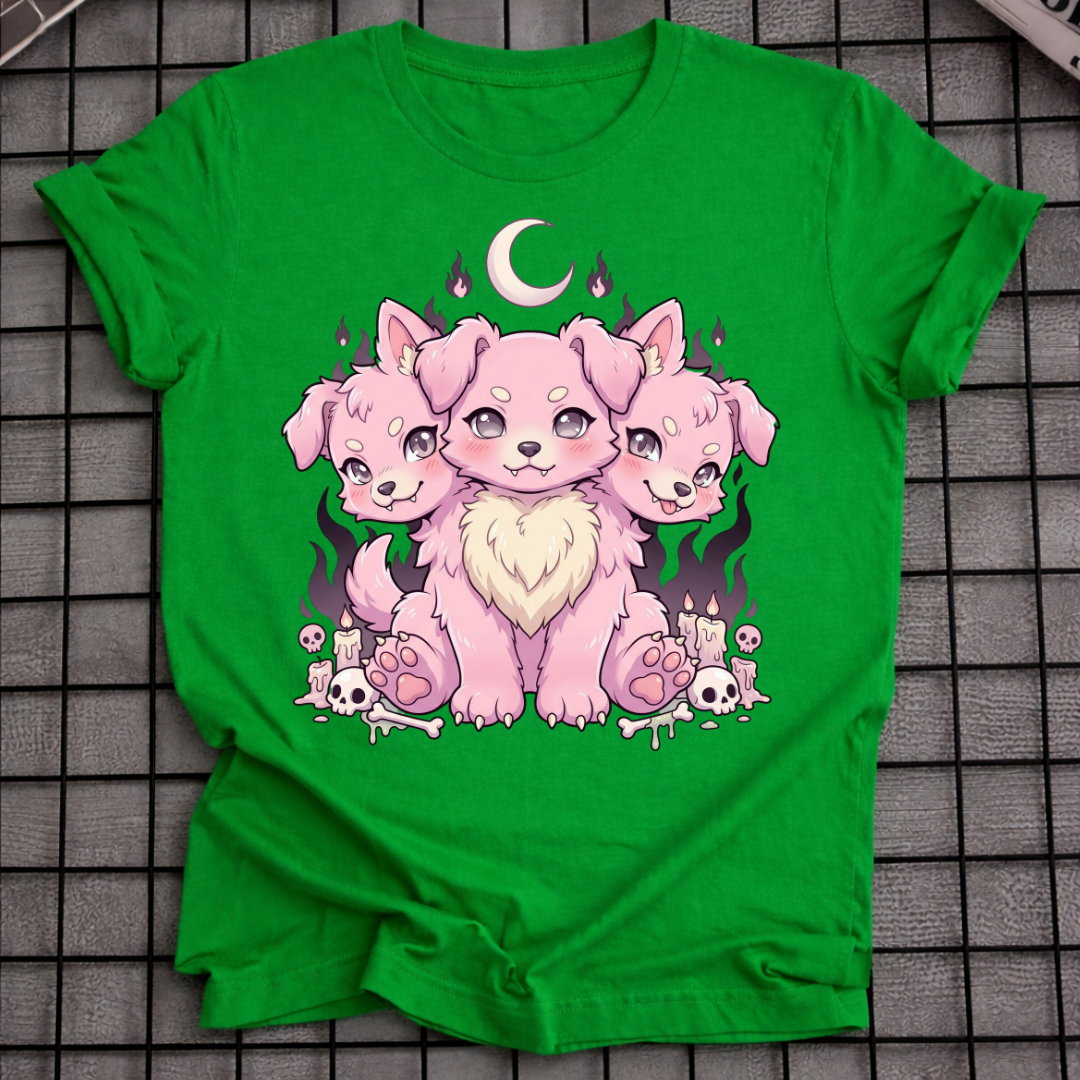 GRUSELIGES 3-KÖPFIGES HUND-T-SHIRT